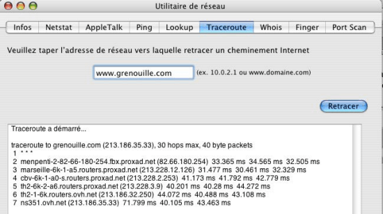 Utilitaire de rseau Mac OS X - 54.4ko